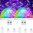 thumbnail image 1 of USB Mini Disco Lights, Stage DJ Lights, Magic Ball Lights, LED Small Magic Ball Sound Control Stage Lights, Multi-Color Car Atmosphere Lights for Halloween/Birthday/Wedding(2 pcs), 1 of 9