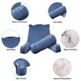 thumbnail image 4 of Reading Pillow Bedding Wedge Shredded Backrest Cushion with Arms, 4 of 7