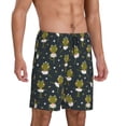 thumbnail image 2 of Kdxio Ballerina Frogs Print Mens Sleep Shorts Bottoms Soft Comfy Pajama Wear Pants with Drawstring Pockets, 2 of 5