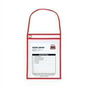 1-Pocket Shop Ticket Holder W/strap And Red Stitching, 75-Sheet, 9 X 12, 15/box | Bundle of 2 Boxes