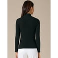 thumbnail image 4 of DARING DIVA Women's Basic Long Sleeve Solid Color Thermal Shirts L Black, 4 of 6