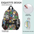 thumbnail image 5 of Football and Beermug Black Pattern Cute School Backpack Bag for School with Padded Back and Adjustable Shoulder Straps 15.25"x11.5"x5.25", 5 of 5