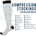 thumbnail image 4 of FREEAMG Colorful Flowers Compression Socks for Women and Men, 1 Pair, 4 of 7