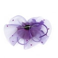 thumbnail image 6 of MSJUHEG Tea Party Hats,Feather Hair Clip,Feather Headpiece,Church Hats,Fascinators Hats,Handmade Hair Clip Feather Wedding Fascinator Headpieces Purple One Size, 6 of 6