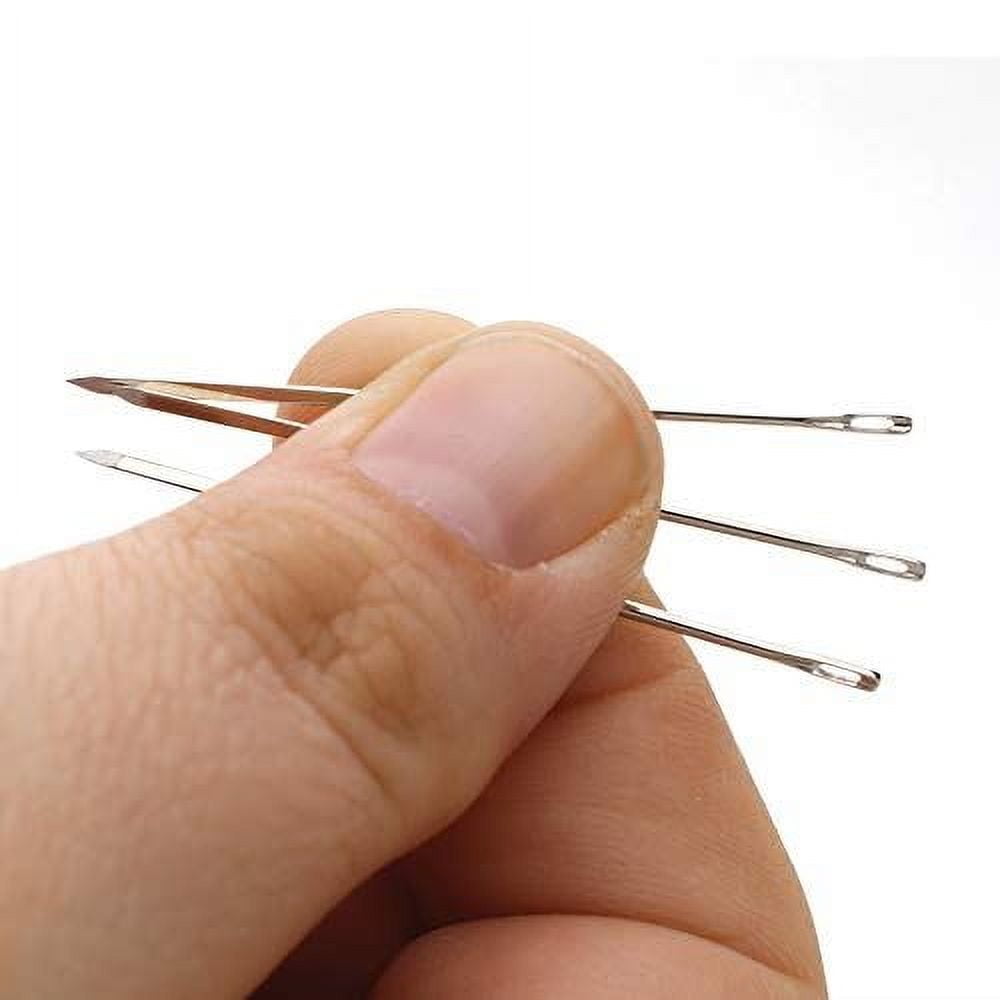 John James Glovers Needles, Size #1, 48.5mm in Length and 1.02mm in Diameter, Pack of 25, Triangular Point, Ideal to Pass Through Tougher Materials Such as Leather, Suede, Vinyl and Soft Plastics