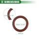 thumbnail image 2 of Universal O Ring Seal Gasket, Orings Seal Washer Replacement for Plumbing Repair for Cars Trucks, 12mm ID x 2.5mm CS, FKM Rubber, Brown, 50pcs, 2 of 6