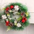 thumbnail image 1 of Guirnaldas navideñas, adornos navideños, bola decorativa navideña colgante boca abajo para escaparate, decoración de escena, lazo de ratán, colgante de puerta, soporte para puerta, 1 of 6