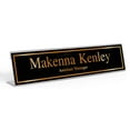 thumbnail image 1 of Printtoo Personalized Desk Name Plate Pretty Gradiant Gold Custom Acrylic Office Desk Name Plate Accessory 2x8 Inches, 1 of 5