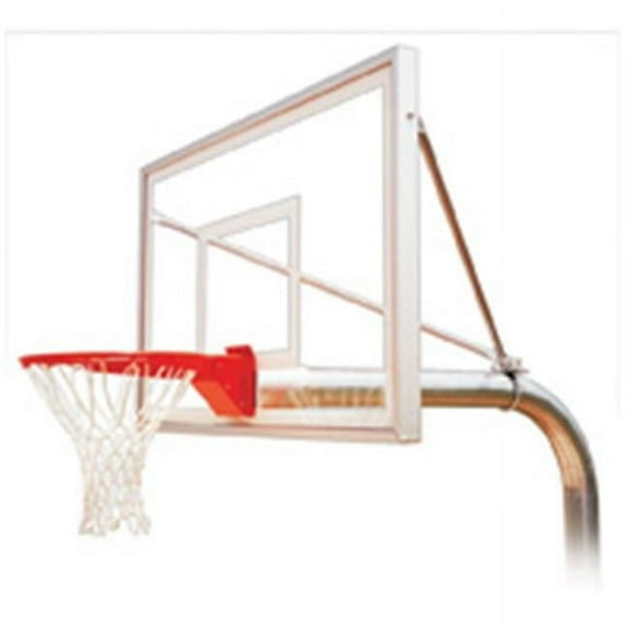 RuffNeck Select-EXT Steel-Acrylic In Ground Fixed Height Basketball System, Kelly Green