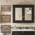 thumbnail image 4 of 36"Medicine Cabinet with Mirror, Wall Mounted Wood Bathroom Cabinet with Hidden Storage Space and Adjustable Shelves, Modern over The Toilet Organizer, 4 of 9