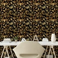 thumbnail image 2 of Ambesonne Rococo Peel & Stick Wallpaper for Home, Curlicue Baroque Motives, 13"x72", Caramel and Black, 2 of 5