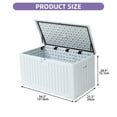 thumbnail image 4 of Dextrus 150 Gallon Large Deck Box,Outdoor Storage Box with Flexible Divider,Waterproof,Lockable ,White, 4 of 9