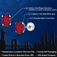 thumbnail image 2 of Gem Stone King 10K White Gold Ruby Red Mystic Topaz Stud Earrings for Women Men (1.00 Cttw, Gemstone Birthstone, Oval 6X4MM), 2 of 6