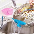 thumbnail image 3 of Ludlz Kitchen Gizmo Strain Strainer, Clip On Silicone Colander, Fits all Pots and Bowls - Kitchen Leaf Shape Rice Wash Sieve Strainer Noodles Beans Peas Cleaning Tool, 3 of 8