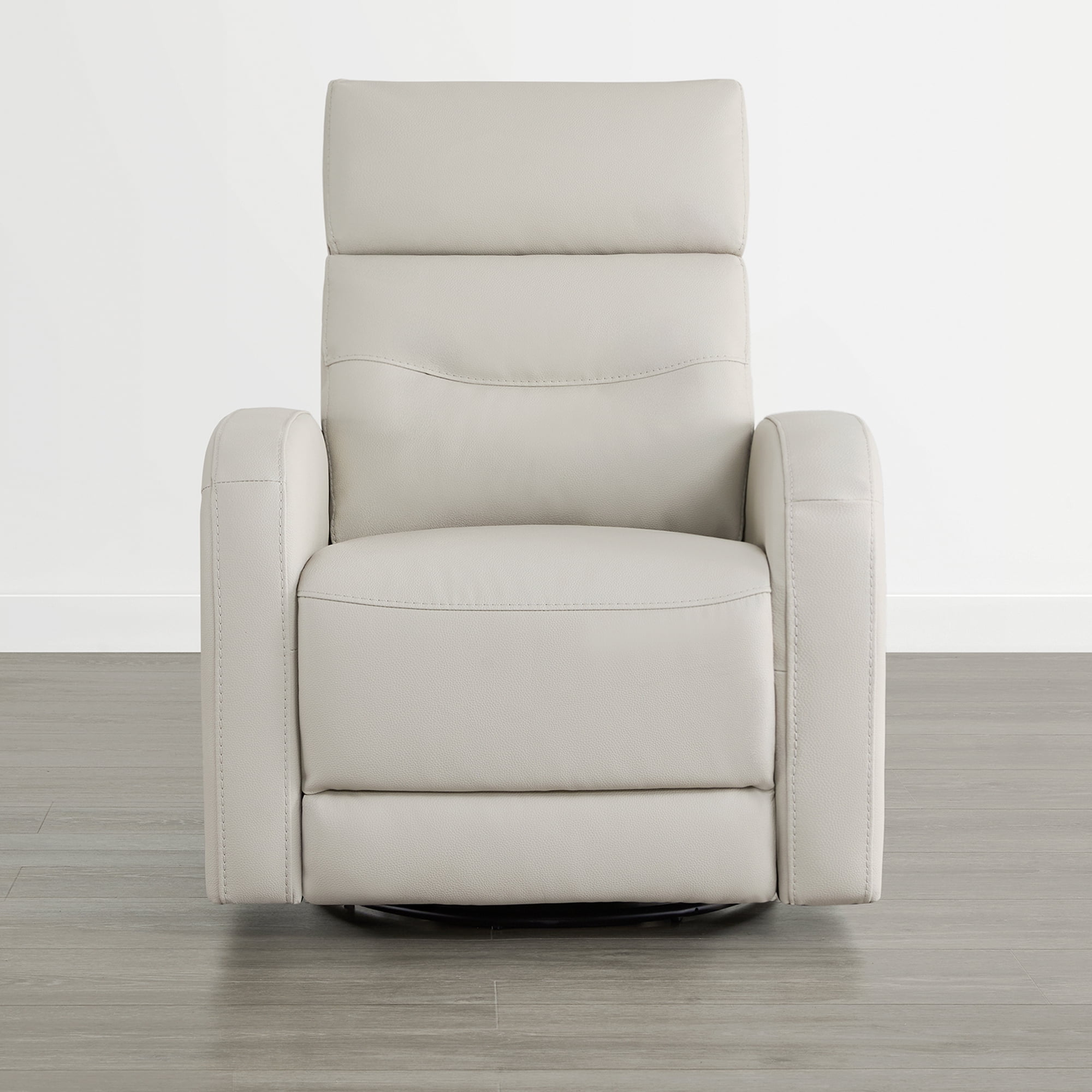 Spruce & SpringPower Swivel Glider Recliner with USB Charging for Home Theater, Cream