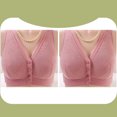 thumbnail image 4 of Yuwull 2Pc Front Closure Bras For Women Non-Magnetic No Underwire Gathering Bra Thin Cup Soft Cotton Tank Top Plus Size Bras s, 4 of 4