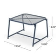 thumbnail image 2 of 13"H Side Table Navy Blue Iron Patio Table for Casual Outdoor Living, 2 of 6