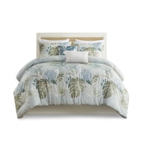 Gracie Mills Ellison 6-Piece Jacquard Stripe Oversized Cotton Comforter Set - GRACE-14862