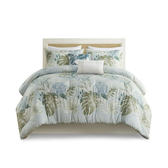 Gracie Mills Ellison 6-Piece Jacquard Stripe Oversized Cotton Comforter Set - GRACE-14862