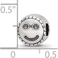 thumbnail image 5 of Avariah Solid Sterling Silver Reflections Kids Smiley Face Bead - 8.18mm, 5 of 7