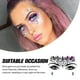 thumbnail image 5 of Vogacara Ojo cara gemas Bling pegatinas de diamantes de imitación geométrico frente cristal joyería DIY mujeres disfraz Festival maquillaje Tratamientos faciales Púrpura claro, 5 of 6