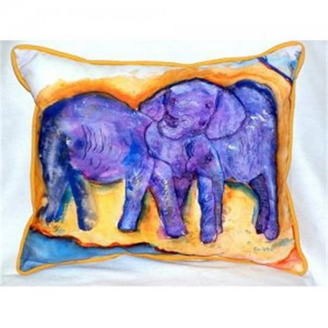 Betsy Drake ZP412 Éléphants Intérieur et Extérieur Coussin- 20 x 24 Po.