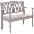 thumbnail image 2 of SAFAVIEH Benjamin Geometric Rustic Bench, Quartz Grey, 2 of 5