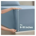 thumbnail image 4 of Full Size Sheet Sets - 4 Piece Full Size Sheets, Deep Pocket, Hotel Luxury, Extra Soft, Breathable and Cooling, Stone Blue Sheets for Full Size Mattress, 4 of 9