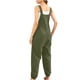 thumbnail image 5 of ICHUANYI Clearance Fashion Women Casual Cold Shoulder Jumpsuit Solid Button Suspender Jumpsuits Wide Pocket Leg Pant(Green, XXL) ICHUANYI WER2023080808222, 5 of 6