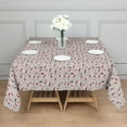 thumbnail image 3 of Light Pink Christmas Gnome Pattern Square Tablecloth,Waterproof Square Table Cover,Wipeable Spillproof Washable Table Cover for Home Kitchen Party Decor 60"x60"(152x152cm), 3 of 6