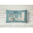 thumbnail image 2 of Carolines Treasures CK7467PW1216 White German Shepherd in Bathtub Canvas Fabric Decorative Pillow 12H x16W multicolor, 2 of 2