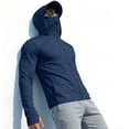 thumbnail image 6 of JOANKDMI Sun Protection Hoodies for Men Long Sleeve UV Shirt with Face Mask and Thumb Holes Lightweight Zip Up Cooling Athletic Jacket for Fishing Hiking Outdoor, 6 of 7