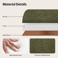 thumbnail image 5 of Usaint Soft Upholstered Chenille Ottoman Bench with Padded Armrests, Solid Wood Legs for Entryway, Bedroom End of Bed, Living Room, Green, 5 of 9