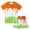 00-Orange425, variant on Lullu Boys Summer Outfits Ice-Cream Print Short Sleeve T Shirt and Shorts Set, Sizes 2-14