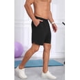 thumbnail image 4 of QDG Mens Athletic Running Shorts Quick Dry Shorts Lightweight Sports Gym Basketball 7inch Hiking Tennis Black L, 4 of 10