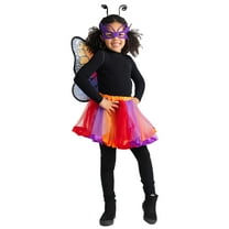 Dress Up America Butterfly Costume for Girls - Butterfly Wings, Headband, Mask and Tutu Set for Kids