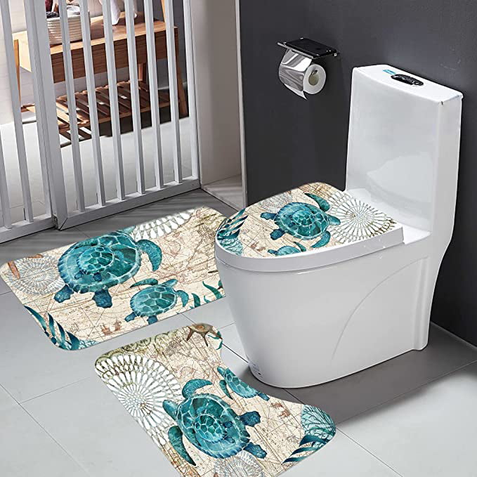 Details about   Fairy Shower Curtain Bathroom Rug Set Thick Bath Mat Non-Slip Toilet Lid Cover 