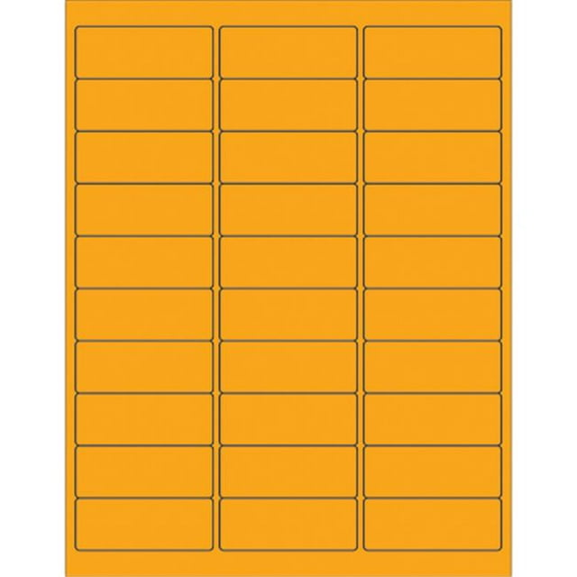2.63 x 1 in. Fluorescent Orange Rectangle Laser Labels - Pack of 3000