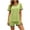 Yellow, variant on Naotn 2 Piece Lounge Sets for Women Summer Matching Short Pjs Sets Crewneck Short Sleeve Tops & Elastic Waist Shorts