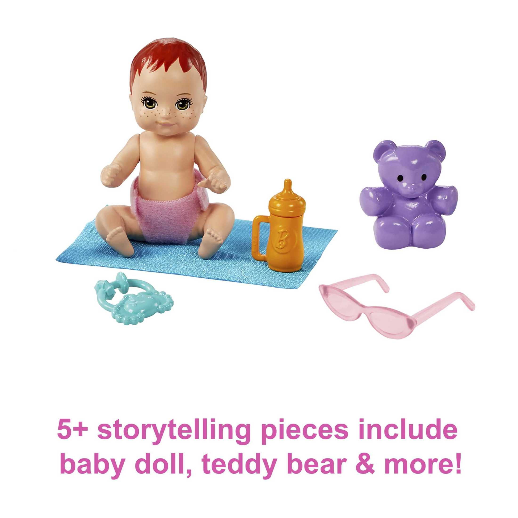 Barbie Skipper Babysitters Inc. Doll & Stroller Playset, for 3 Years & Up, Multicolor