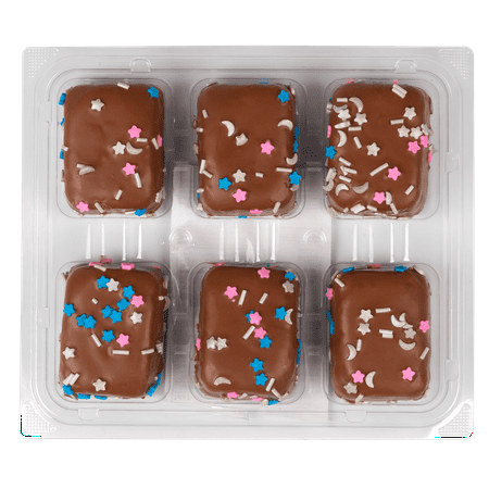 Freshness Guaranteed Galaxy Enrobed Brownie Bars with Sprinkles, 7.4 oz, 6 Count, Baked, Moist, Soft, Chewy Sweet Dessert