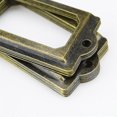 thumbnail image 2 of 12pcs Antique Brass Metal Label Pull Frame Handle File Name Card Holder, 2 of 4