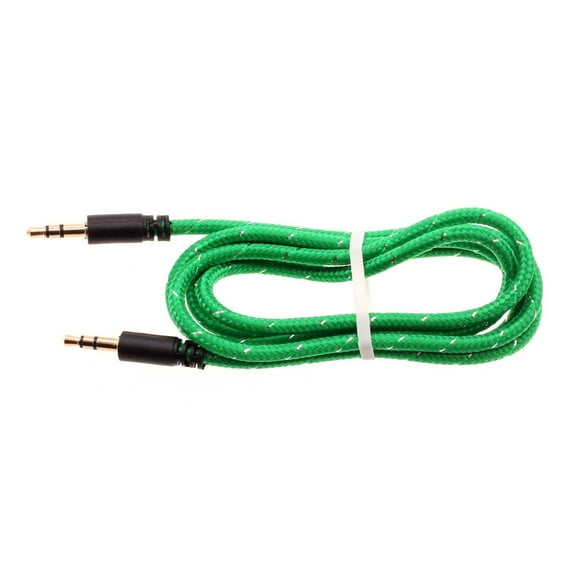 Aux Cable for Motorola Moto G 5G (2023), 3.5mm Adapter Car Stereo Aux-in Audio Cord Speaker Jack Wire Braided Green for Motorola Moto G 5G (2023) Phone