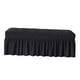 thumbnail image 1 of Funda de banco de seersucker, funda de banco, diseño de falda, funda rectangular larga para silla Negro, 1 of 9