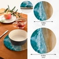 thumbnail image 3 of SKYSONIC Seascape Beach Pot Holders Trivets, 2 Pcs Heat Resistant Trivets,Summer Blue Cotton Thread Weave Mats for Hot Pads Pans Pot Bowl Teapot for Kitchen Decor, 3 of 7
