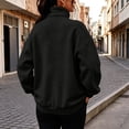 thumbnail image 6 of Horkkom Sweatshirt for Women Long Sleeve Quarter Zip Pullover Sweatshirt Casual Loose Oversized Sweatshirt with Pocket L, 6 of 9