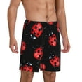 thumbnail image 2 of Fotbe Beautiful Red Ladybug Pajama Shorts for Men, Men's Pajama Bottoms, Sleepwear,Short Pajama Pants-X-Large, 2 of 9