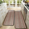 thumbnail image 4 of Kitchen Rugs Sets Of 2,Boho Red Striped Ethnic Pattern Anti Fatigue Kitchen Mat Rugs Non Slip Washable,Decorative Kitchen Floor Mats for Kitchen,Sink,Laundry,17"x47"+17"x47", 4 of 5