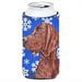 thumbnail image 2 of Redbone Coonhound Winter Snowflakes Tall Boy Hugger, 2 of 2