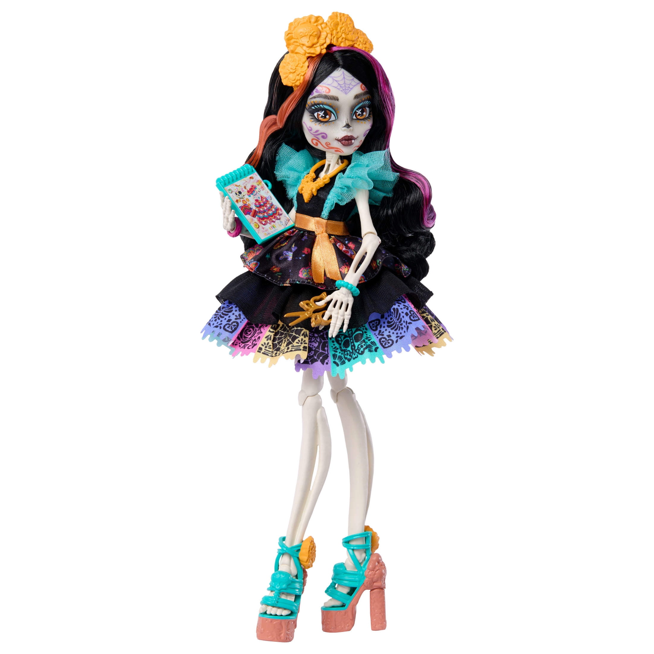 Monster High Skelita Calaveras Fashion Doll in Ruffled Dress with